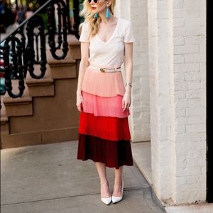 Delfi Collective pink pleated skirt XS